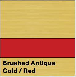 Brushed Antique Gold/Red Metalgraph Plus 1/16IN - Rowmark Metalgraph Plus